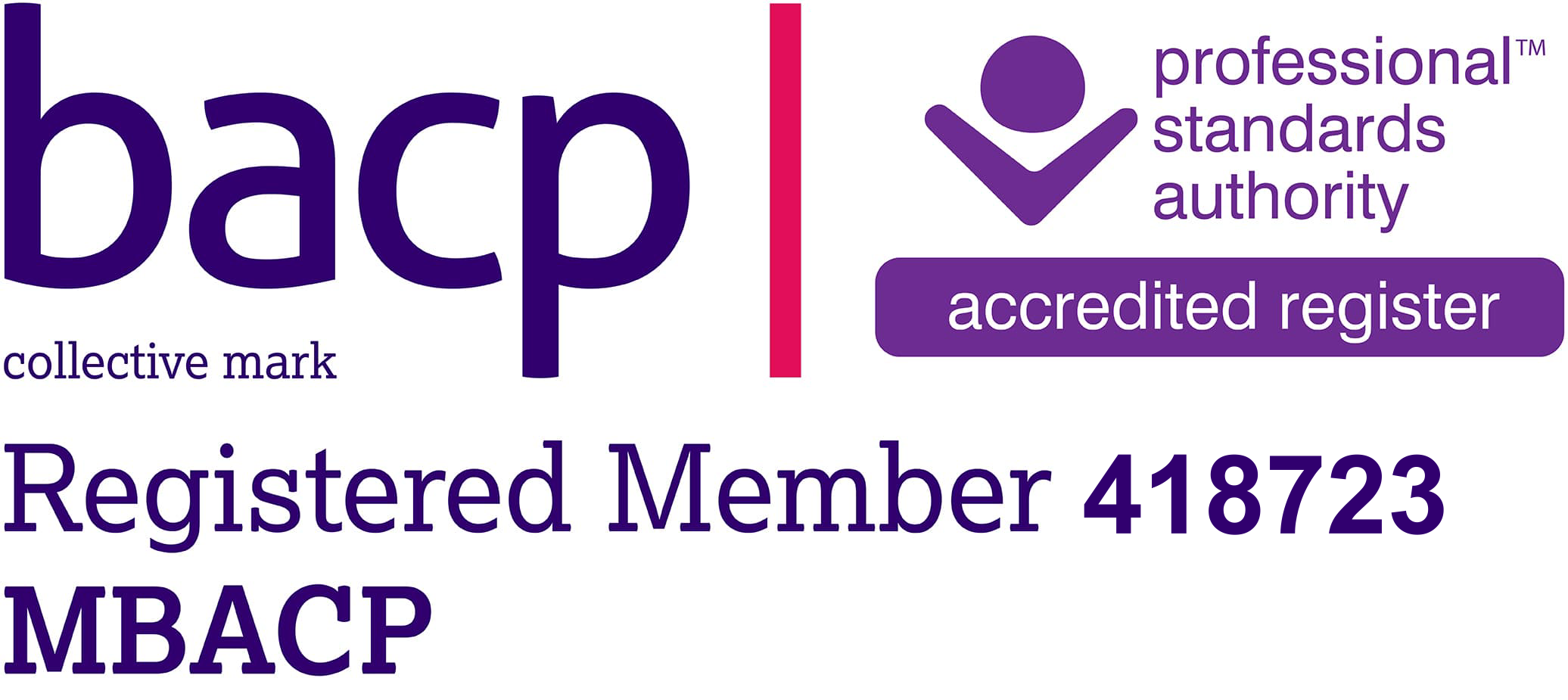 BACP membership number 418723